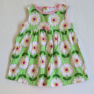 carter's colorful retro floral cotton summer sun dress 9 months baby girl